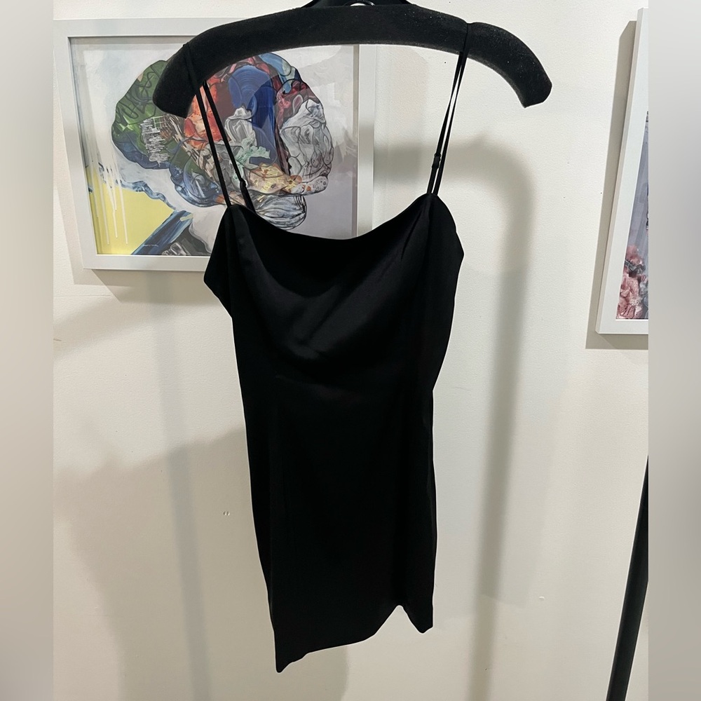 Sunday Best Black Spaghetti Strap Slip Dress